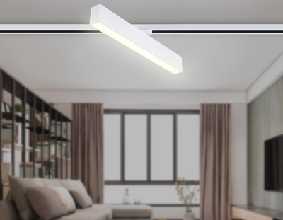 Трековый однофазный светодиодный светильник GL 6769 WH белый LED 24W 3000K 600*22*48