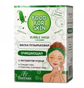 Floresan Food for skin Огурец Пузырьковая Маска Очищающая, 15мл*10шт