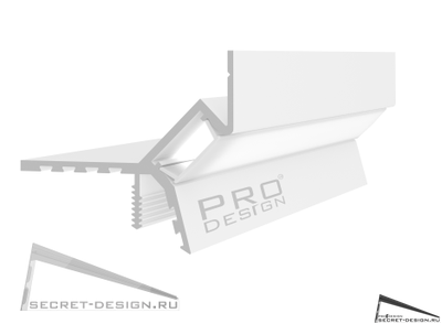 Теневой потолочный профиль направляющий ПРОДЕСИГН