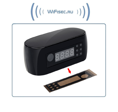 IP видеоняня WiFi (Часы настольные, овальные) с аккумулятором  с DVR, Full HD  (Pro iCam)