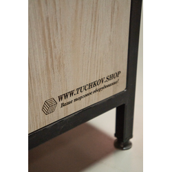 (ЮНИ0900) Витрина "UNIVERSAL"  деревянная с 2-мя полками и стеклом