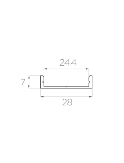 Алюминиевый профиль 4L-2807-S ANOD