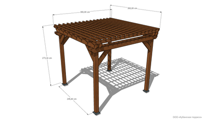 Пергола деревянная К-3