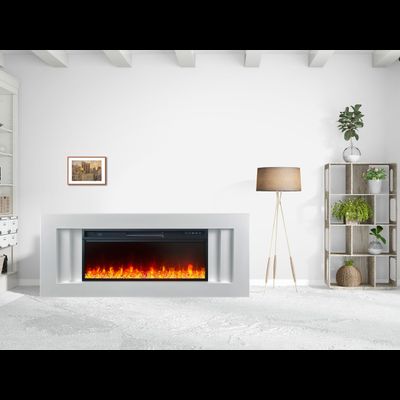 Линейный электрокамин Line WT с очагом Vision 42 LED