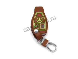 Чехол для ключа Мерседес рыбка с неоновыми кнопками