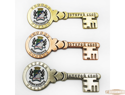 Магнит металлический "Ключ Герб" Новосибирск