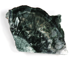 Клинохлор (серафинит), срез полированный с одной стороны, Россия, Иркутская область (37*29*9 мм, 6,7 г) №28396