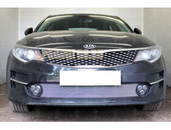 Защита радиатора KIA Optima 2015-2018 chrome низ