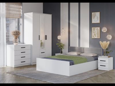 Спальный гарнитур «Фьюжн» белый (BTS)