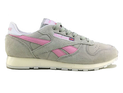 Reebok Classic Leather Grey Pink (36-41) Арт. 160M-A