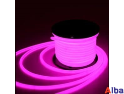 Неон круглый 220V Розовый D16мм