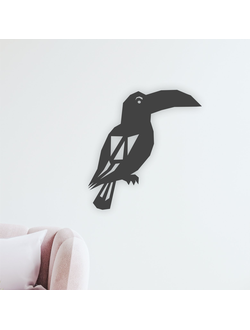 Деревянное настенное панно "Попугай"