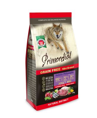 Primordial Grain Free Adult Mini Sardine & Goose беззерновой корм с сардиной и гусем для взрослых собак мелких пород 2 кг