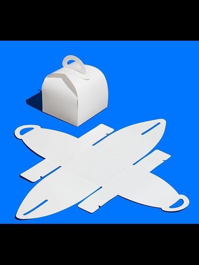 Упаковка сборная кондитерская с/р (белая), 100*100*100мм