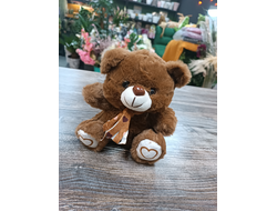 Мягкая Игрушка "Мишка в шарфике Коричневый" 20см