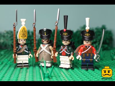 4 солдата русской армии, наполеоновские войны 1812