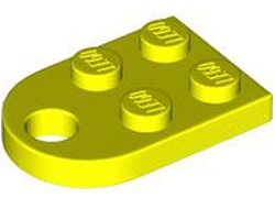 Plate, Modified 2 x 3 with Hole, Neon Yellow (3176 6442976)