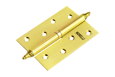 Петля MORELLI стальная разъемная с короной MS 100X70X2.5 R SG Цвет - Матовое золото