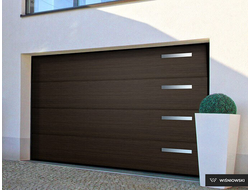 Гаражные секционные ворота Wisniowski, размер 2500х2100 мм, Цвет коричневый