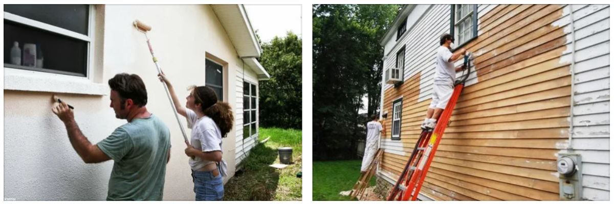 Как покрасить дом снаружи самостоятельно своими руками