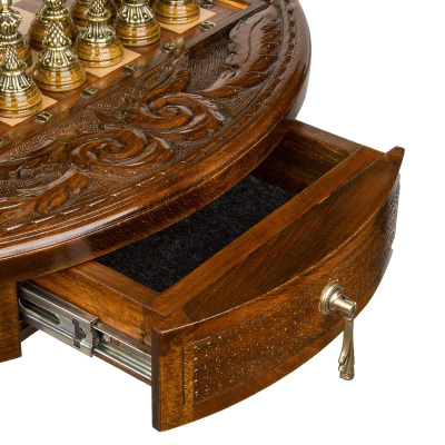 Стол ломберный шахматный "Круг Света" от мастера Карена Халеяна