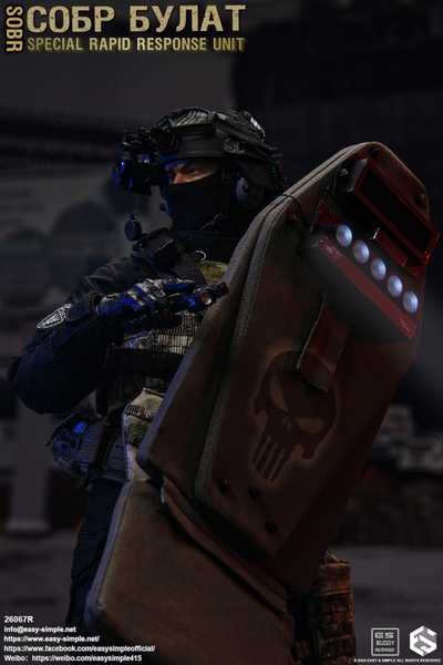 Боец спецназа МВД СОБР "Булат" - Коллекционная ФИГУРКА 1/6 СОБР Булат Special Rapid Response Unit (SOBR) (26067R) - Easy&Simple