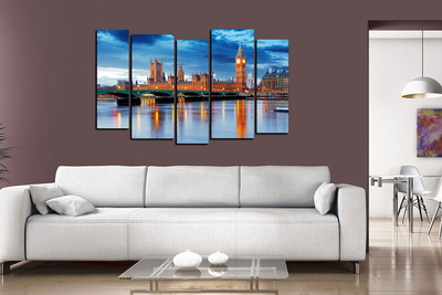 Модульная картина "Пасмурный Лондон"