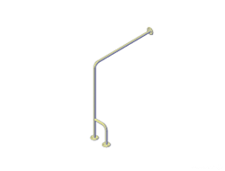 Поручень для туалета и ванной 850x750x180 мм правый