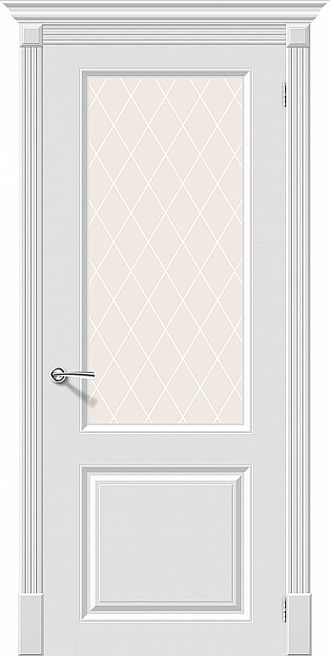 Межкомнатная дверь "Скинни-13" Whitey (стекло)