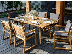 Обеденная группа Modena на 6 персон из массива акации