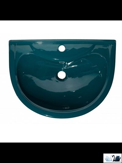 Раковина с пьедесталом Оскольская керамика Престиж, 63 см, зеленый, для ванной