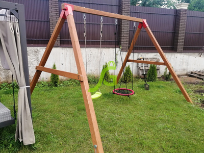 Качельный модуль "Гнездо-паутинка + одиночные"