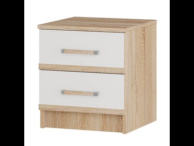 Фиеста Тумба прикроватная (400*450*410мм), дуб сонома/белый 2 штуки
