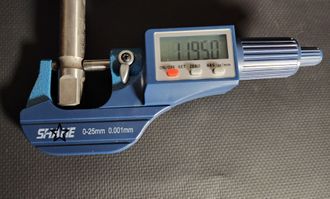 Микрометр электронный 0-25 мм 0.001 для радиусных канавок со сферическими губками