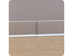 Плинтус алюминиевый ПЛ-100 3000х100х10 мм. Серебро матовое в интерьере 6