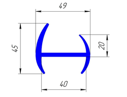 15 МЕТРОВ УПЛОТНИТЕЛЬ ДВЕРИ ФУРГОНА Н 40ММ