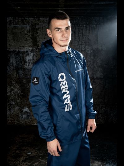 Ветрозащитный костюм самбо на молнии  BRAVEGARD ПОБЕДА темно-синий