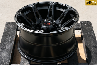 Комплект дисков R17 9,0J ET-40 5*150 TUFF A.T. T-01 Черный с полированным ободом (R606)