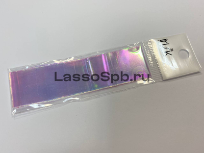 Фольга иридисцентная полупрозрачная "Бело-розовая" 2,5 см х 2 м