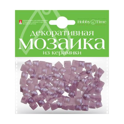 Мозаика из керамики 8х8 мм 100 шт тонкая Лиловая