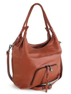 (АРТИКУЛ: 9426/0/82) СУМКА БОЛЬШАЯ, НАТУРАЛЬНАЯ КОЖА, РЫЖАЯ, РУЧКИ И РЕМЕНЬ ЧЕРЕЗ ПЛЕЧО