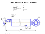 Гидроцилиндр опор ЦГ-110.63х680.12