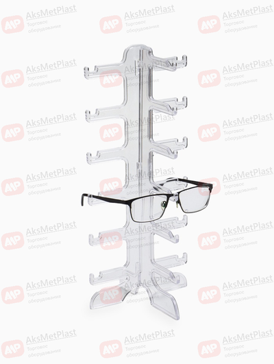 HG4 Стойка для очков и оправ настольная пластиковая на 6 мест, без замков