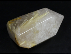 Кварц с рутилом (рутиловый), кристалл полированный, Бразилия (43*28*21 мм, 37 г) №28745