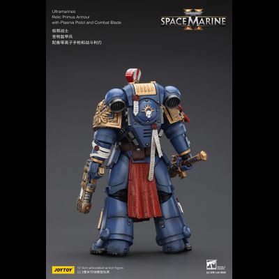 Ультрамарин в реликтовой броне (Warhammer 40K) - КОЛЛЕКЦИОННАЯ ФИГУРКА 1/18 Ultramarines Relic Primus Armor with Plasma Pistol and Combat Blade (JT02816) - JOYTOY