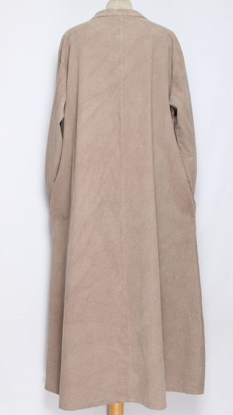 Платье Бохо вельветовое "ПЛАНКА СТОЙКА ПУГОВИЦЫ" плотное хаки, серое, бежевое до р.52