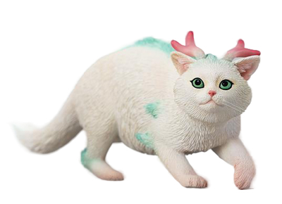 Котик-дракон (белый) - Коллекционная фигурка 1/6 Catragon Figurine (JXK263B) - JXK