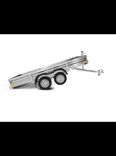 Прицеп «Спутник PRO» (3440x1440x330) оцинкованная рама, двухосный, с силовым подрамником, LED оптика