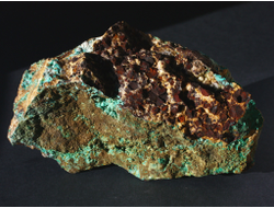 Хризоколла на породе, коллекционный образец, Казахстан (195*99*87, 2152 г) №10762