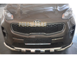 Защита переднего бампера G d60/60 для Kia Sportage (2015-2018)